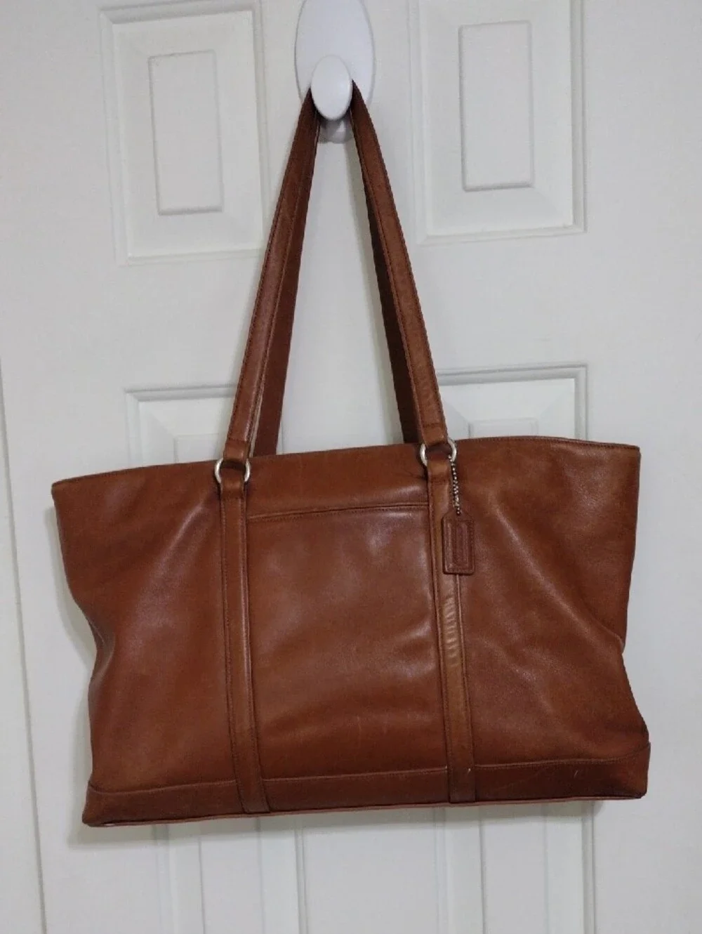 Vintage Coach Cognac Leather Laptop Tote